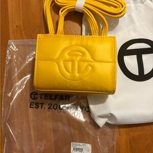 Telfar Small Yellow Puffer shopper